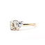 Ring Toi Et Moi 1.00ctw Emerald & Heart Lab Grown Diamonds 14ky 1.5mm Sz7 2.13g 126040043