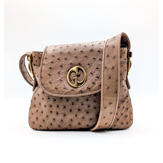 Handbag GUCCI 1973 Ostrich Leather126045042
