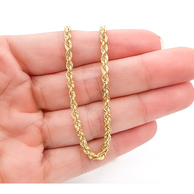 Necklace Rope Link 14ky 3mm 20" 13.06g 126042009