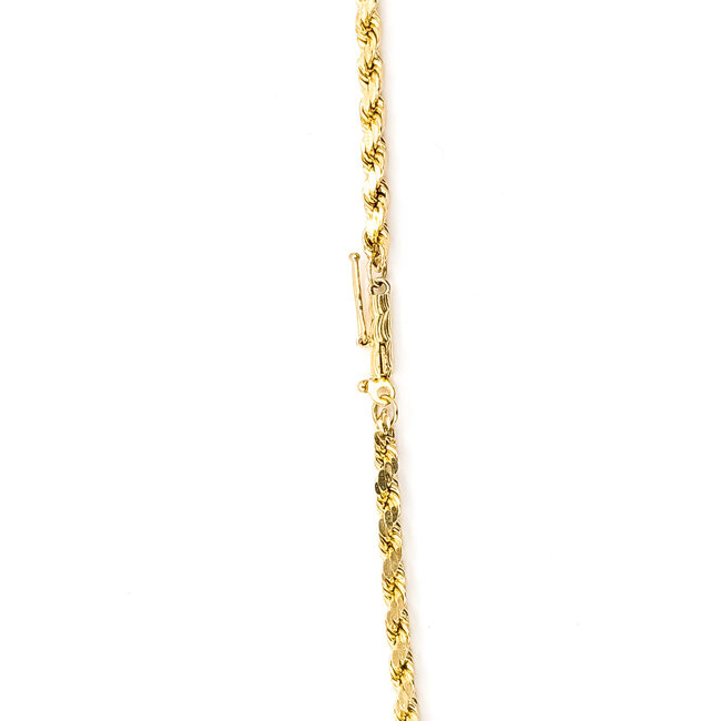 Necklace Rope Link 14ky 3mm 22" 7.02g 126042008