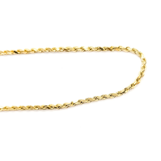 Necklace Rope Link 14ky 3mm 22" 7.02g 126042008