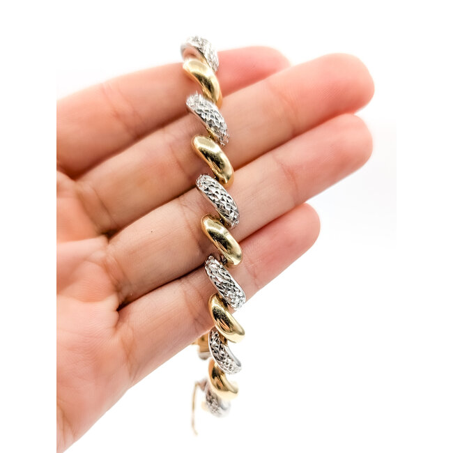 Bracelet San Marco 14ky 8mm 7.25" 16.09g 126042013