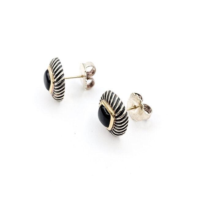 Earrings David Yurman Cable Stud 6x6mm Black Onyx 925 13.5mm 8.8g 226040005
