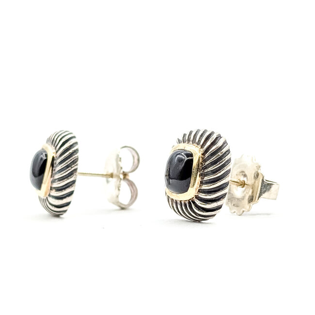 Earrings David Yurman Cable Stud 6x6mm Black Onyx 925 13.5mm 8.8g 226040005