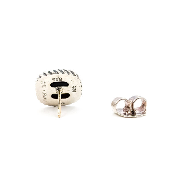 Earrings David Yurman Cable Stud 6x6mm Black Onyx 925 13.5mm 8.8g 226040005