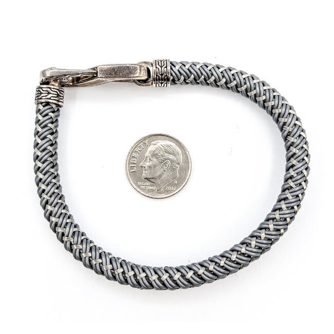 Bracelet John Hardy Woven Stainless/925 6mm 7.25" 13.26g 226042002