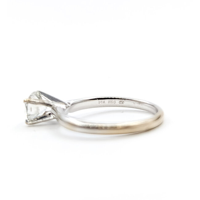 Ring Engagement Solitaire 1.01ct Round Diamond 14kw 2.3mm Sz7 2.57g 126040001