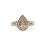 Ring Bridal Milgrain Halo .20ctw Round Diamonds 10kr 11mm Sz4.5 2.67g 126030088