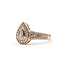 Ring Bridal Milgrain Halo .20ctw Round Diamonds 10kr 11mm Sz4.5 2.67g 126030088