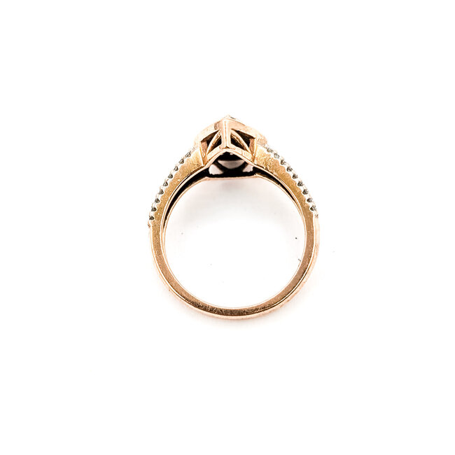 Ring Bridal Milgrain Halo .20ctw Round Diamonds 10kr 11mm Sz4.5 2.67g 126030088