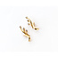 Earrings Stud Cresent Moon .02ctw Round Diamonds 14ky .6x.25" 1.43g 126030036