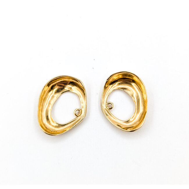 Earring Jackets 14ky 17x13mm 3.14g 126032015