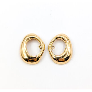 Earring Jackets 14ky 17x13mm 3.14g 126032015