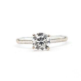 Ring Engagement Solitaire 1.01ct Round Diamond 14kw 2.3mm Sz7 2.57g 126040001