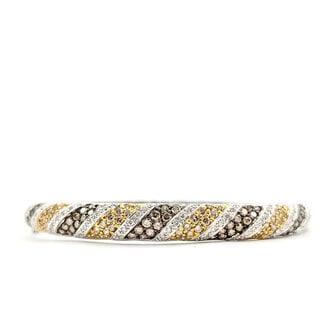 Bracelet Bangle 2.65ctw Round Diamonds 14kw 7.5mm 7.25" 18.76g 226050001