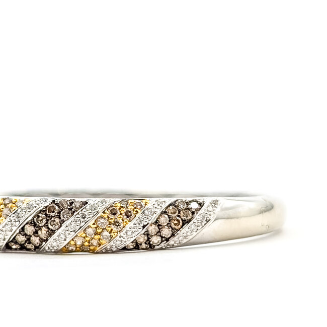 Bracelet Bangle 2.65ctw Round Diamonds 14kw 7.5mm 7.25" 18.76g 226050001