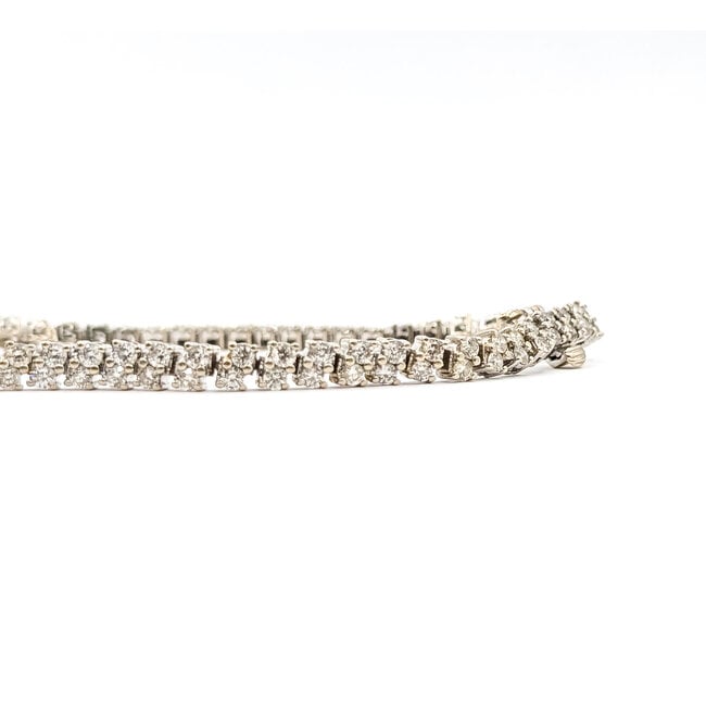Bracelet Tennis 3.75ctw Round Diamonds 14kw 4.5mm 7.25" 12.81g 226050002