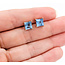 Earrings Stud 2.8ctw Swiss Blue Topaz 14ky 6x6mm 1.85g 226050005