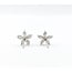 Earrings Stud Flower 1.2ctw Round & Marquise Diamonds 18kw 11mm 3.1g 226050003