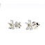 Earrings Stud Flower 1.2ctw Round & Marquise Diamonds 18kw 11mm 3.1g 226050003