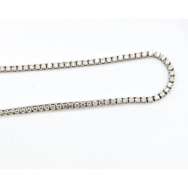 Necklace Tennis 18ctw Round Diamonds 14kw 3mm 22" 29.49g 226050007