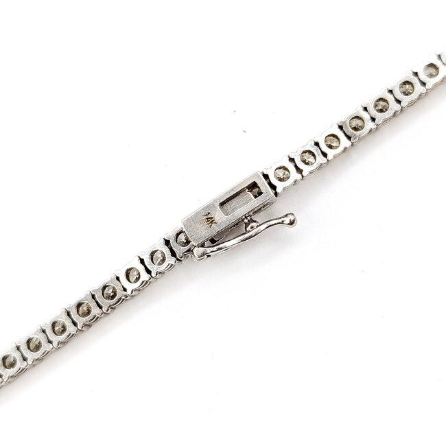 Necklace Tennis 18ctw Round Diamonds 14kw 3mm 22" 29.49g 226050007