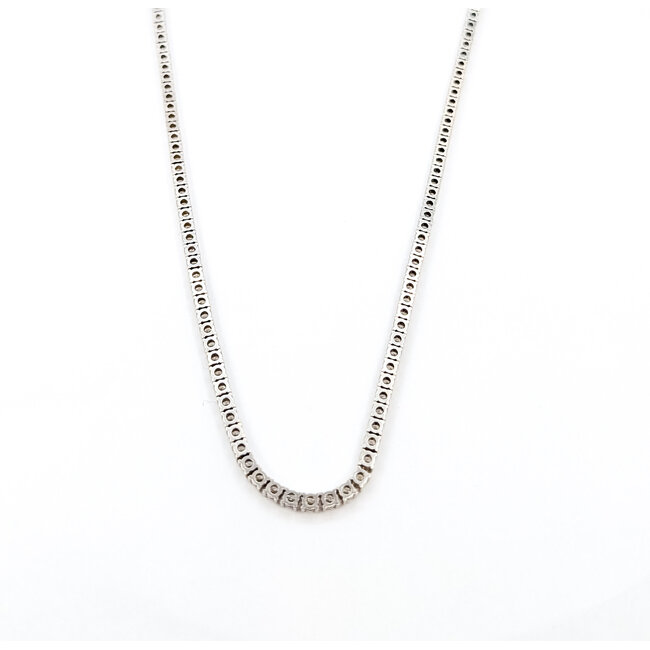 Necklace Tennis 18ctw Round Diamonds 14kw 3mm 22" 29.49g 226050007