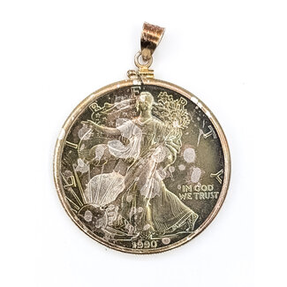 Pendant 1990 1oz Silver Eagle .999 Silver 34.09g 126040104