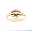 Ring Cluster .50ctw Round Diamonds .20ctw Green Emerald 14ky 1.5mm Sz7 3.01g 126040106