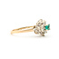 Ring Cluster .50ctw Round Diamonds .20ctw Green Emerald 14ky 1.5mm Sz7 3.01g 126040106