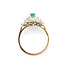 Ring Cluster .50ctw Round Diamonds .20ctw Green Emerald 14ky 1.5mm Sz7 3.01g 126040106