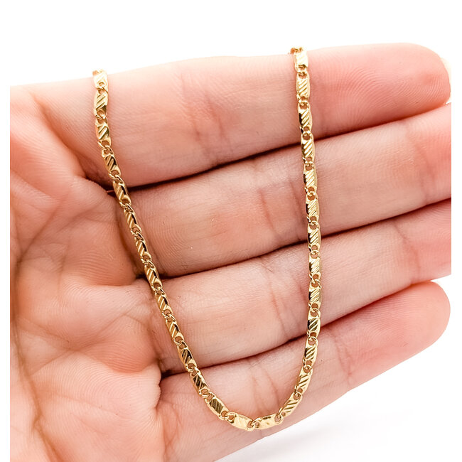 Necklace Valentino Link 18ky 2mm 24" 10.42g 126042033
