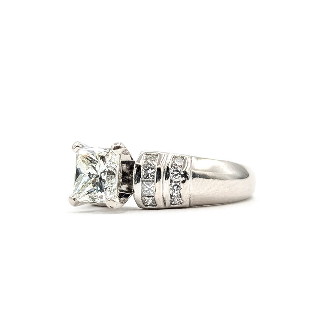 Ring Engagement 1.00ct Princess Diamond .25ctw Diamonds 900pt 5mm Sz6 226040012