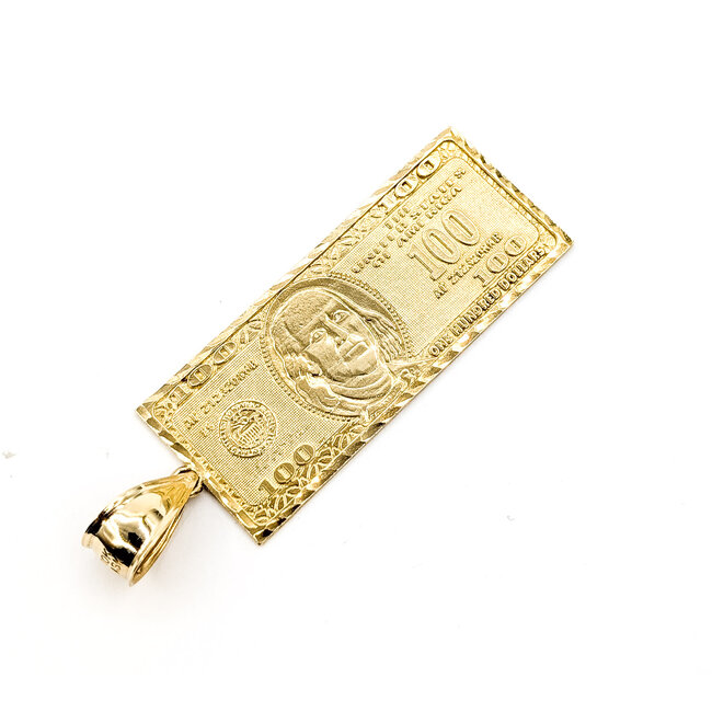 Pendant $100 Bill 10ky 2.5x.9" 8.30g 126042036