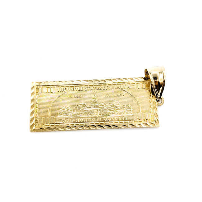 Pendant $100 Bill 10ky 2.5x.9" 8.30g 126042036