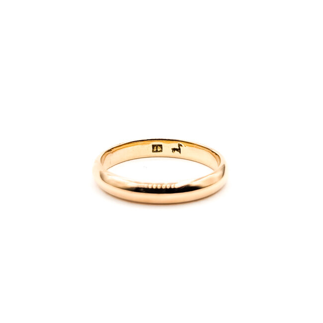 Ring Band Half Round 14ky 3mm Sz6.5 2.88g 126042041
