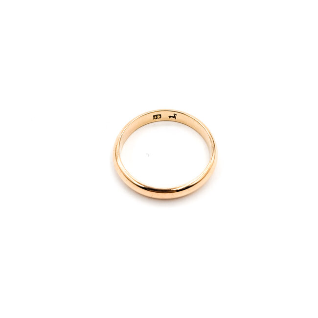 Ring Band Half Round 14ky 3mm Sz6.5 2.88g 126042041