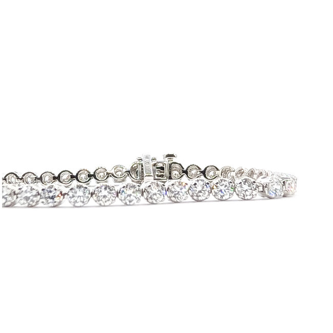 Bracelet Tennis 5.00ctw Round Lab Grown Diamonds 14kw 3.4mm 7.25" 10.33g 126040076
