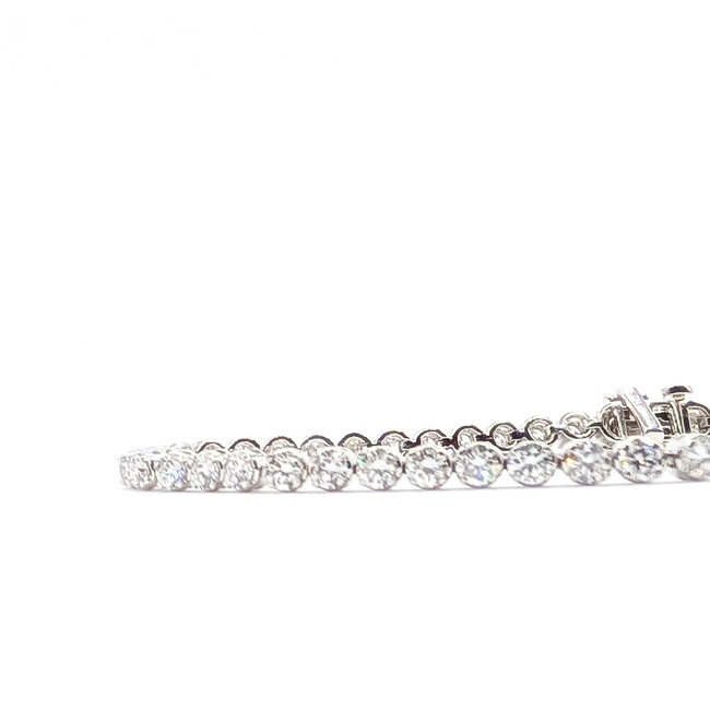 Bracelet Tennis 5.00ctw Round Lab Grown Diamonds 14kw 3.4mm 7.25" 10.33g 126040076