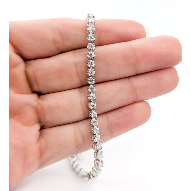 Bracelet Tennis 2.00ctw Round Lab Grown Diamonds 14kw 3.25mm 7.25" 10g 126040025