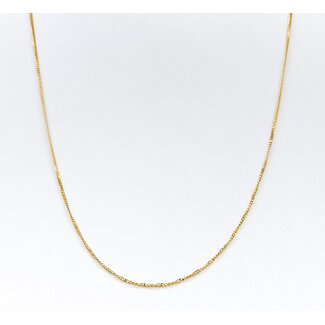 Necklace Curb Link 14ky 1.3mm 18" 2.83g 126042030