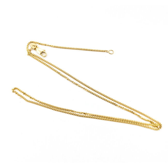 Necklace Curb Link 14ky 1.3mm 18" 2.83g 126042030