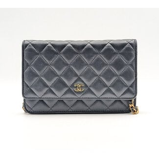 Handbag Chanel WOC Black Lambskin Gold Hardware W/Box & Dust Bag 126045046