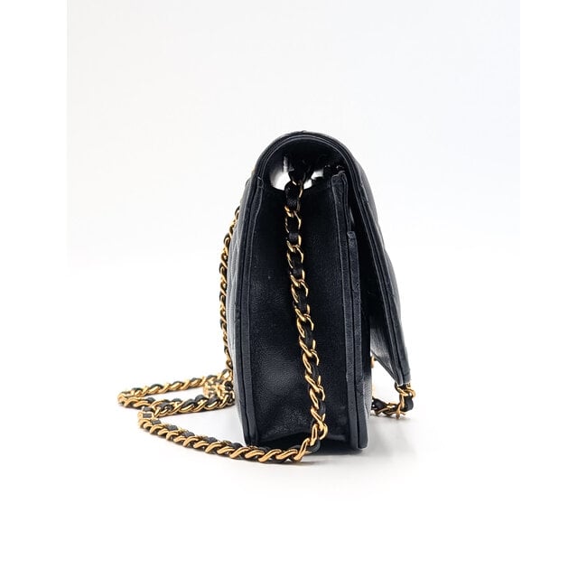 Handbag Chanel WOC Black Lambskin Gold Hardware W/Box & Dust Bag 126045046