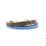 Bracelet Louis Vuitton Brown Monogram LV Treble Blue Leather Cloth Pony Style Calfskin 126055001