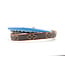 Bracelet Louis Vuitton Brown Monogram LV Treble Blue Leather Cloth Pony Style Calfskin 126055001