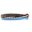 Bracelet Louis Vuitton Brown Monogram LV Treble Blue Leather Cloth Pony Style Calfskin 126055001