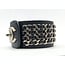 Bracelet Channel Black Leather Chain Turnlock 126055002