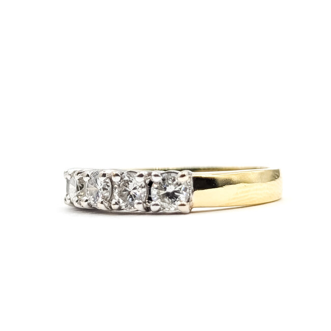 Ring Bridal .75ctw Round Diamonds 18ky 3mm Sz6.5 5g 226040019