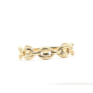 Ring Gucci Link 14ky 4.5mm Sz7 2.11g 226042006